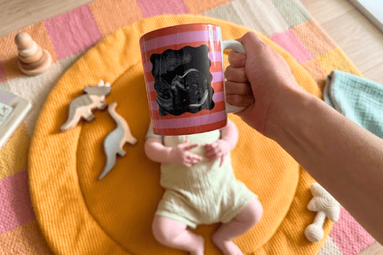 Mok met echo foto