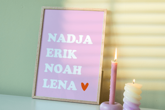 gepersonaliseerde poster als cadeau voor vrouw