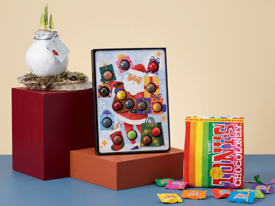 Assortiment kerstcadeaus voor medewerkers