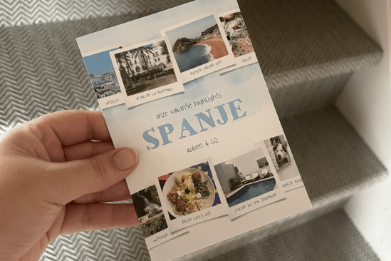 Vakantie highlights op een collagekaart