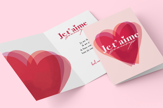Kaart met valentijnsgedicht
