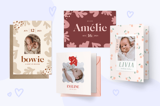 geboortekaartjes voor een meisje