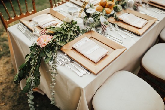 Tafel decoratie duurzame bruiloft