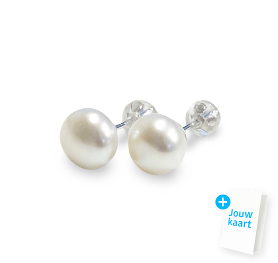 Oorbellen parels wit