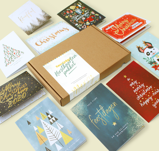 Kaartenbox kerst - 10 kaarten