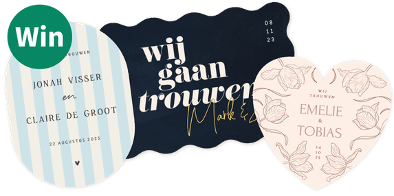 Win trouwkaarten