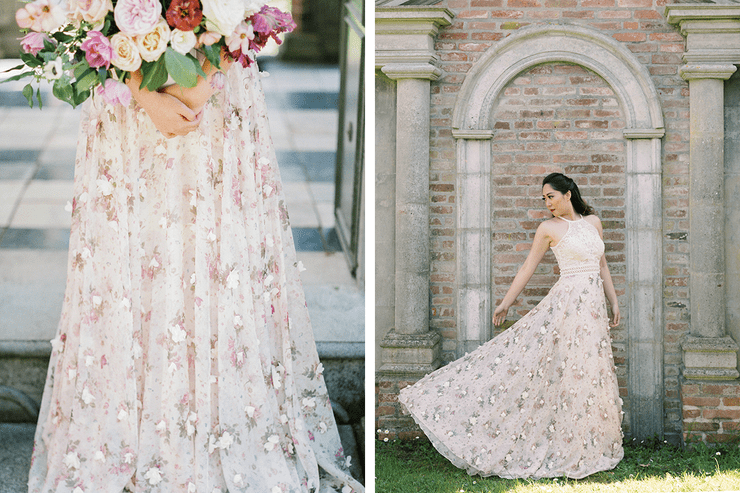 Italiaanse bruiloft romantische trouwjurk