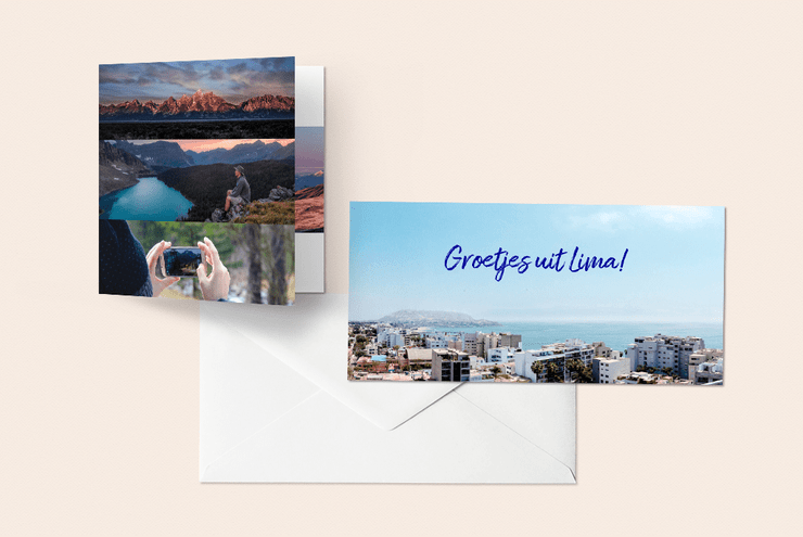 Fotokaart met panorama foto