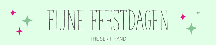 Kerst lettertype the serif hand