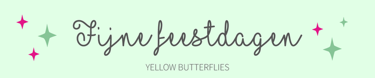Kerst lettertype yellow butterflies