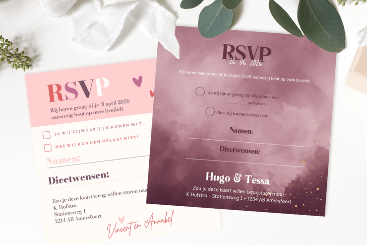 RSVP Nederlands voorbeeld