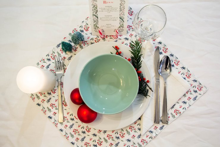 kerst menukaart in kaarthouder