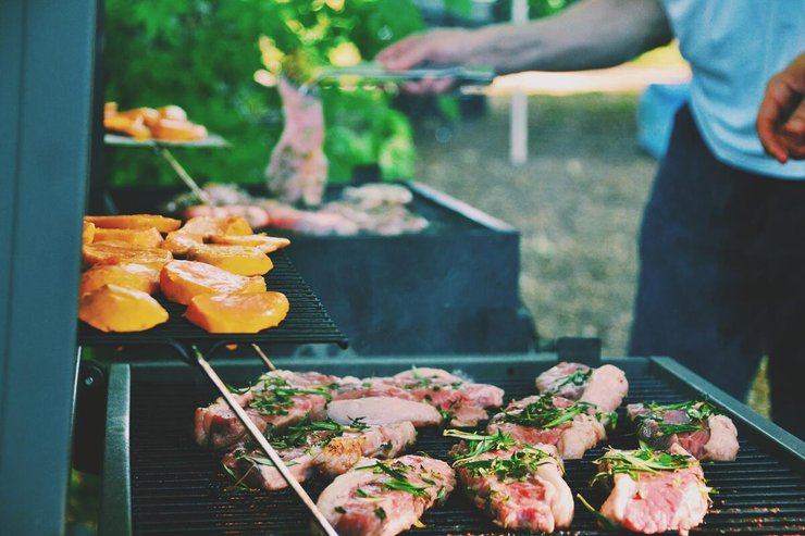 BBQ-en tijdens babyshower