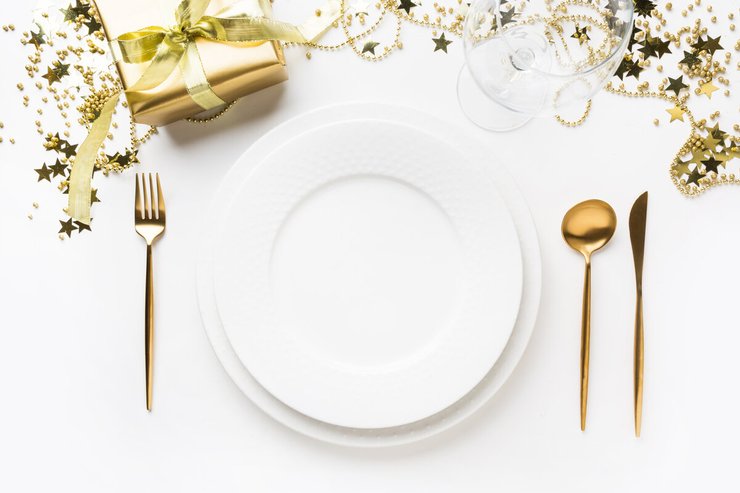 Goud en glitter themadiner
