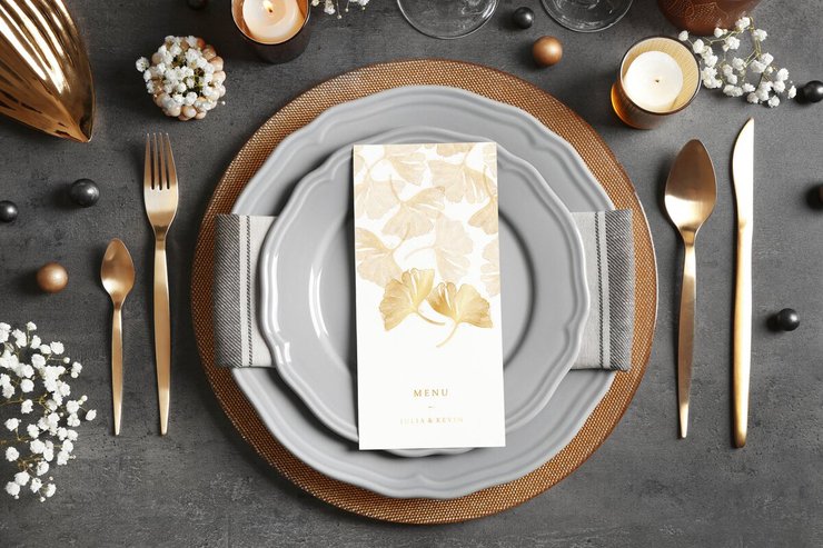 Menukaarten die passen bij het thema van je diner
