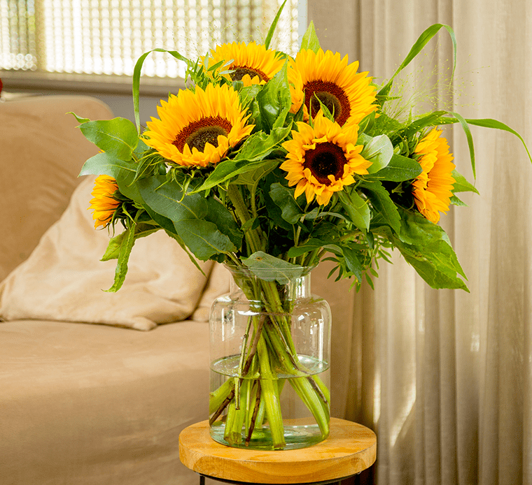 Zonnebloemen boeket