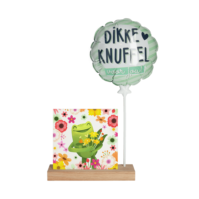 Mini ballon ‘Dikke knuffel’ met kaarthouder