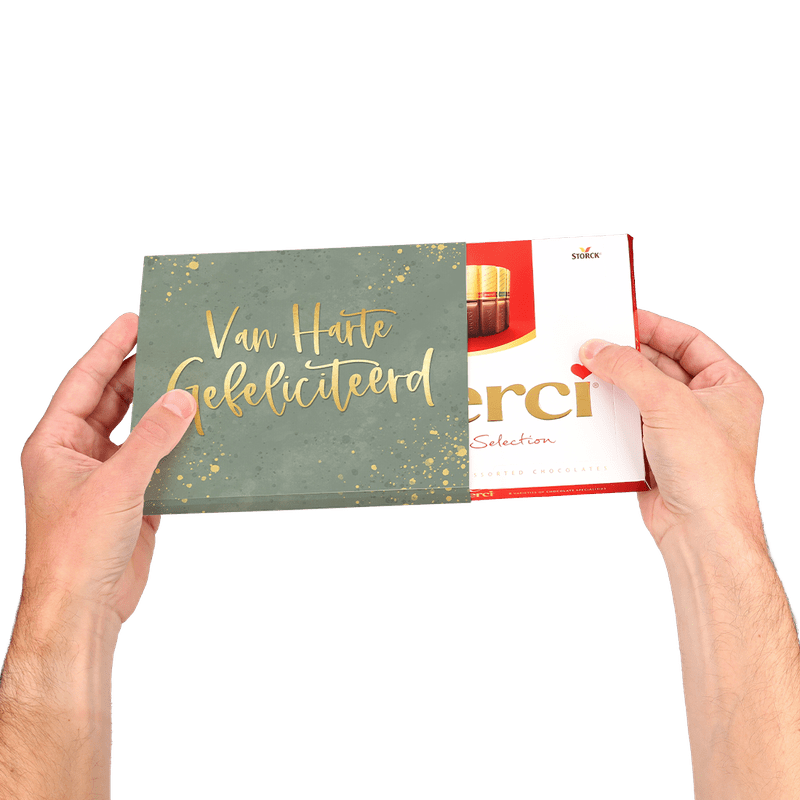 Gepersonaliseerde Merci chocolade 250g