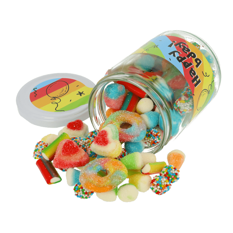 Snoeppot ‘Happy Birthday’ (310gr)