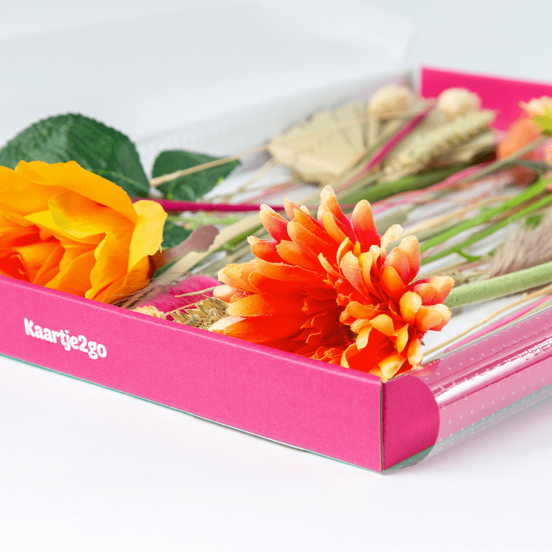 Boeket zijdebloemen fleurig