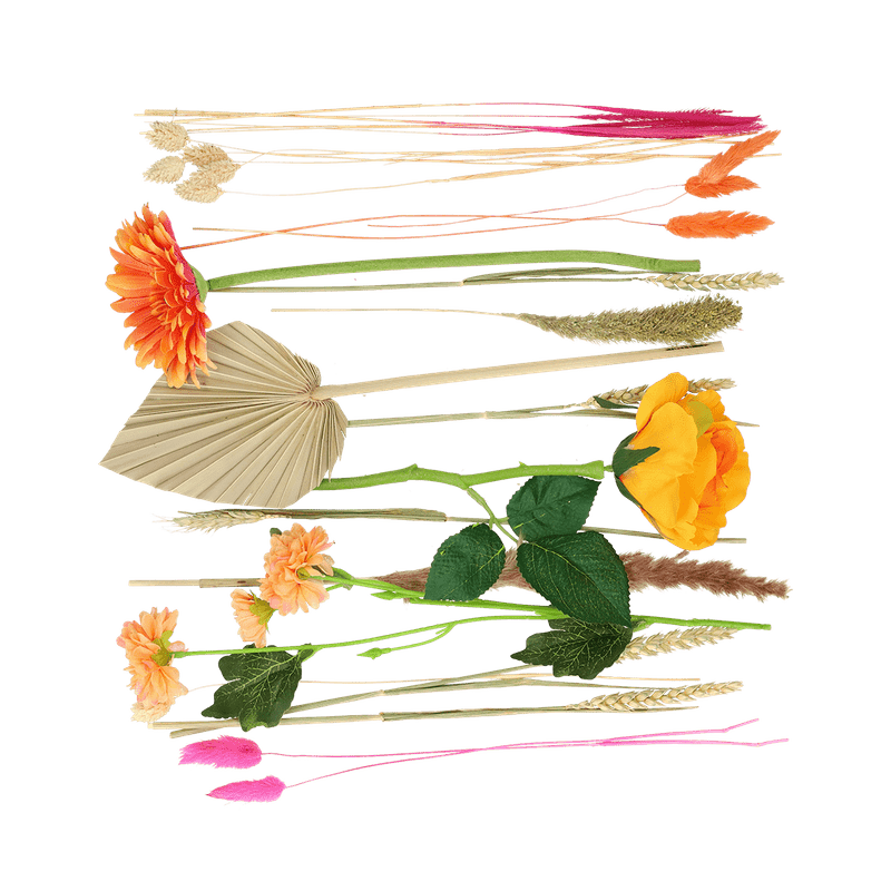 Boeket zijdebloemen fleurig