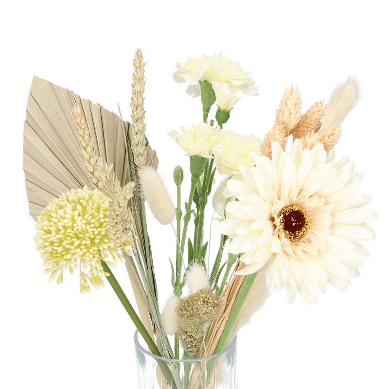 Boeket zijdebloemen wit