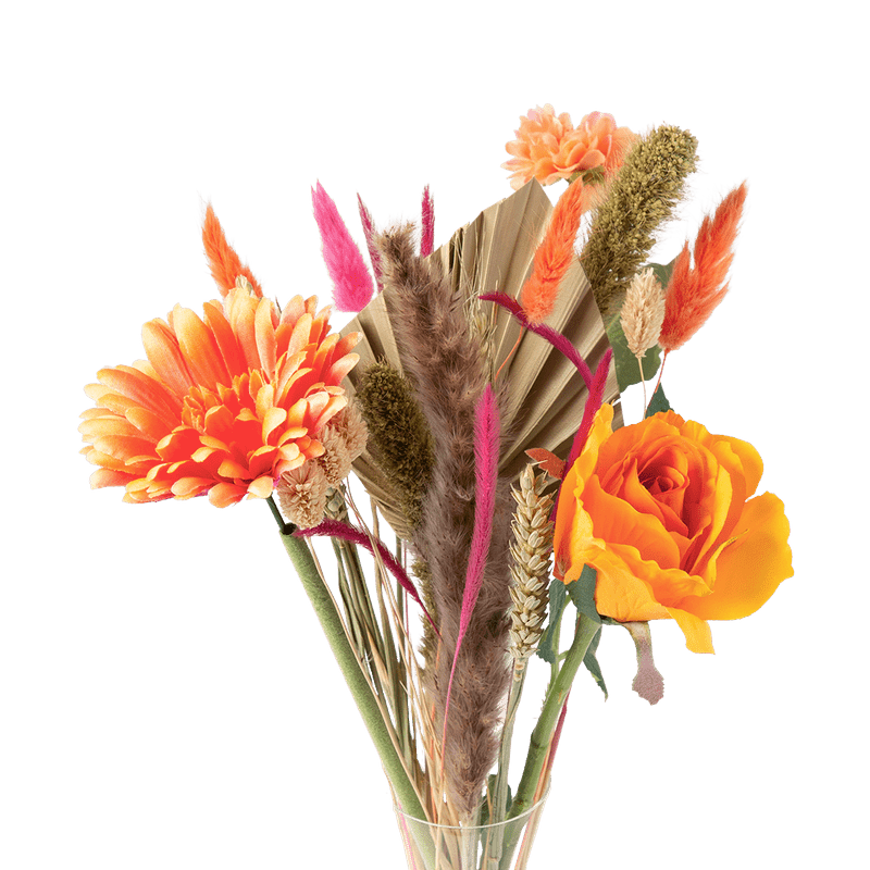 Boeket zijdebloemen fleurig