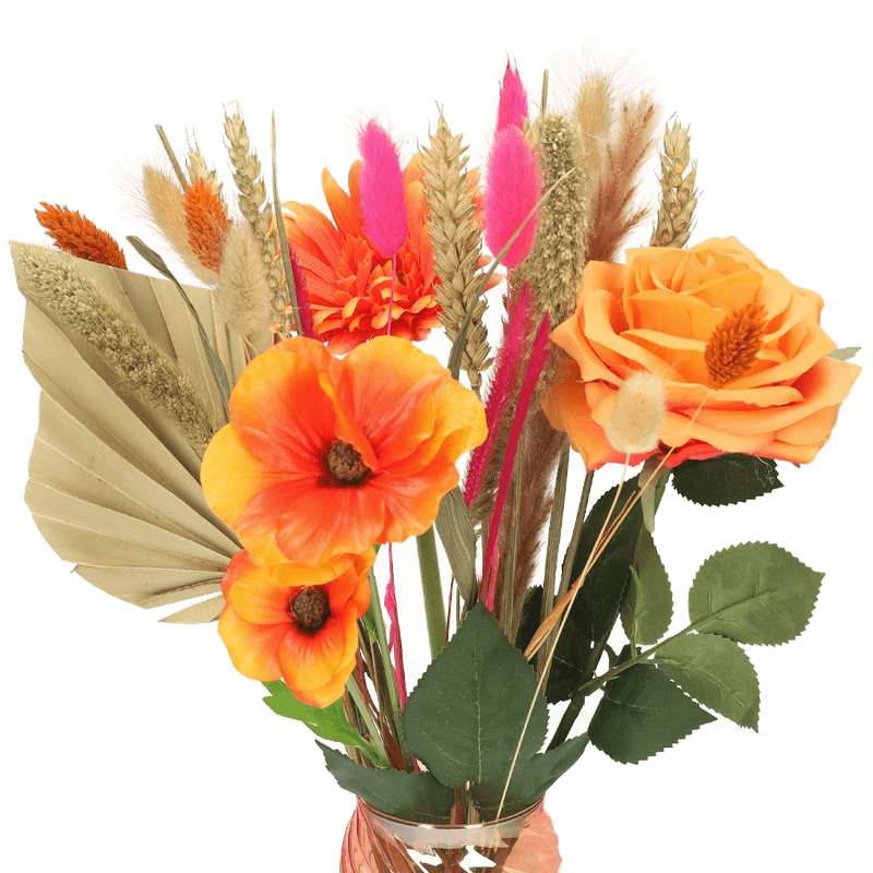 Boeket zijdebloemen fleurig