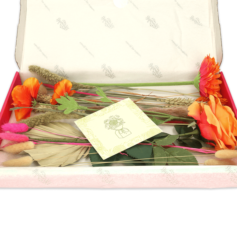 Boeket zijdebloemen fleurig