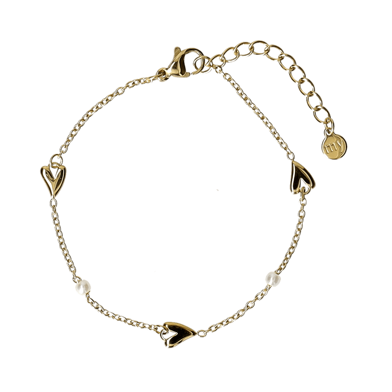 My Jewellery armband hartjes (goudkleur)