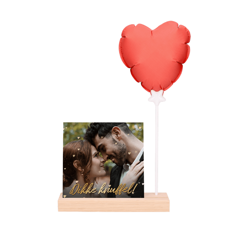 Mini ballon hart met kaarthouder