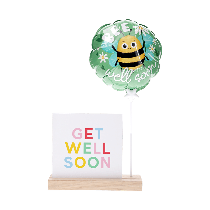 Mini ballon ‘Bee well soon’ met kaarthouder