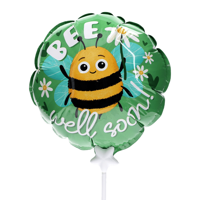 Mini ballon ‘Bee well soon’ met kaarthouder