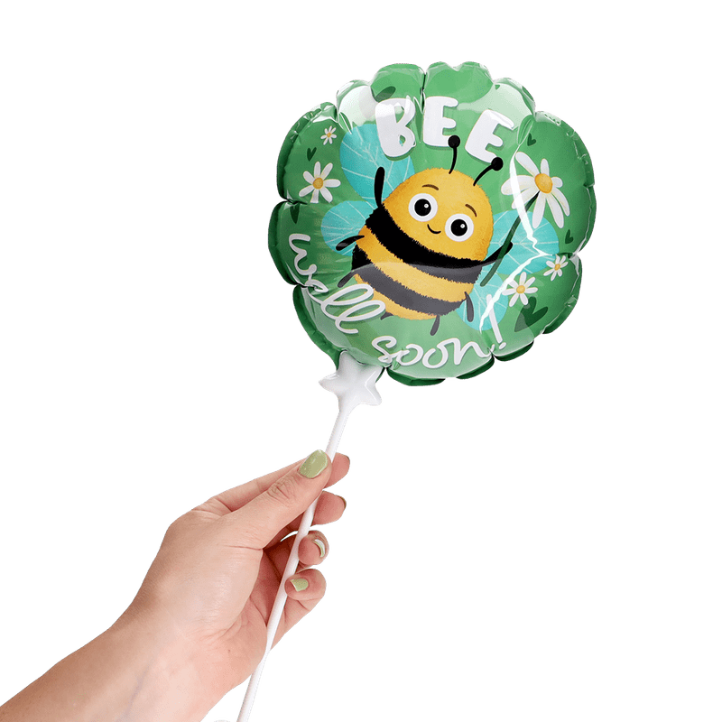 Mini ballon ‘Bee well soon’ met kaarthouder