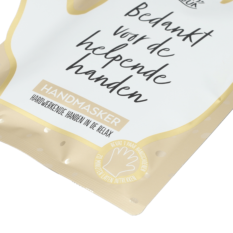 Handmasker ‘bedankt’