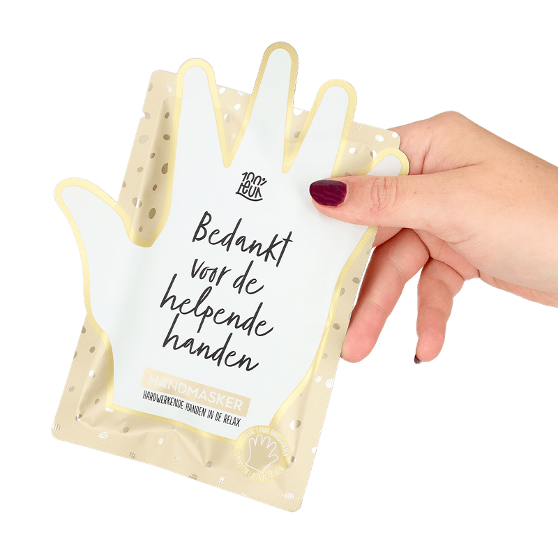 Handmasker ‘bedankt’