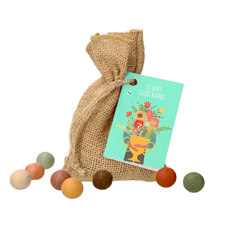 Zaadbommetjes ‘Jij bent goud waard’