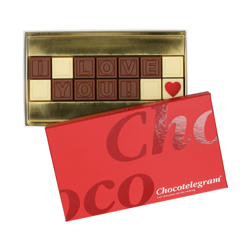 Chocoladetelegram ‘I love you!’