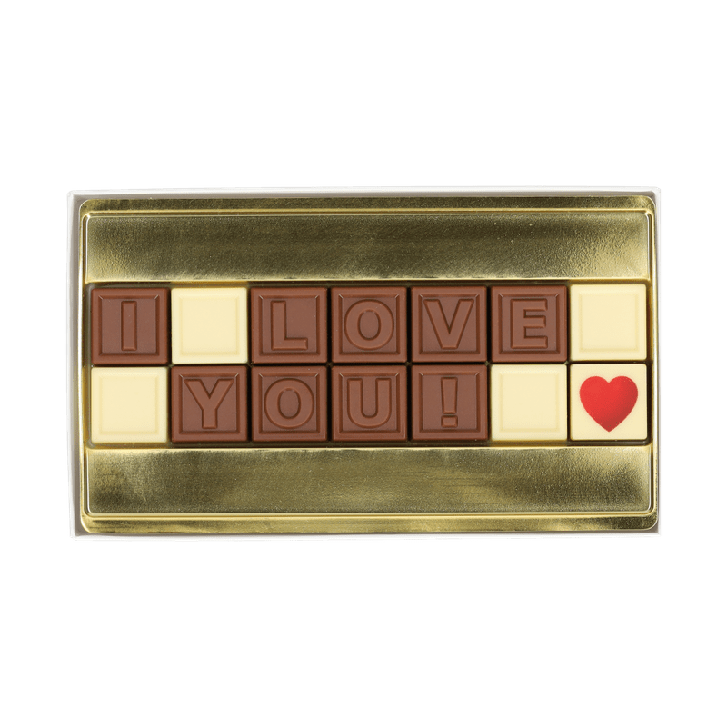 Chocoladetelegram ‘I love you!’