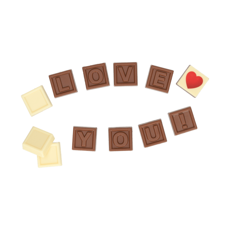 Chocoladetelegram ‘I love you!’