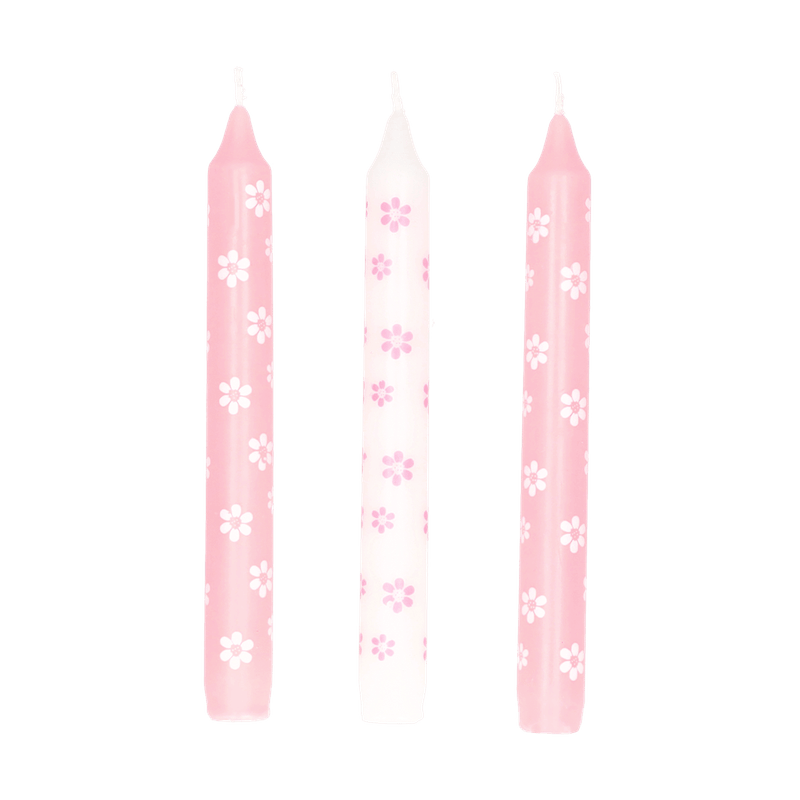 Kaarsen bloemenprint