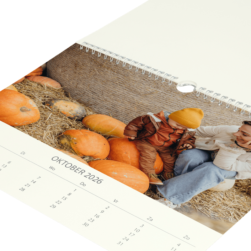 Gepersonaliseerde jaarkalender (liggend)