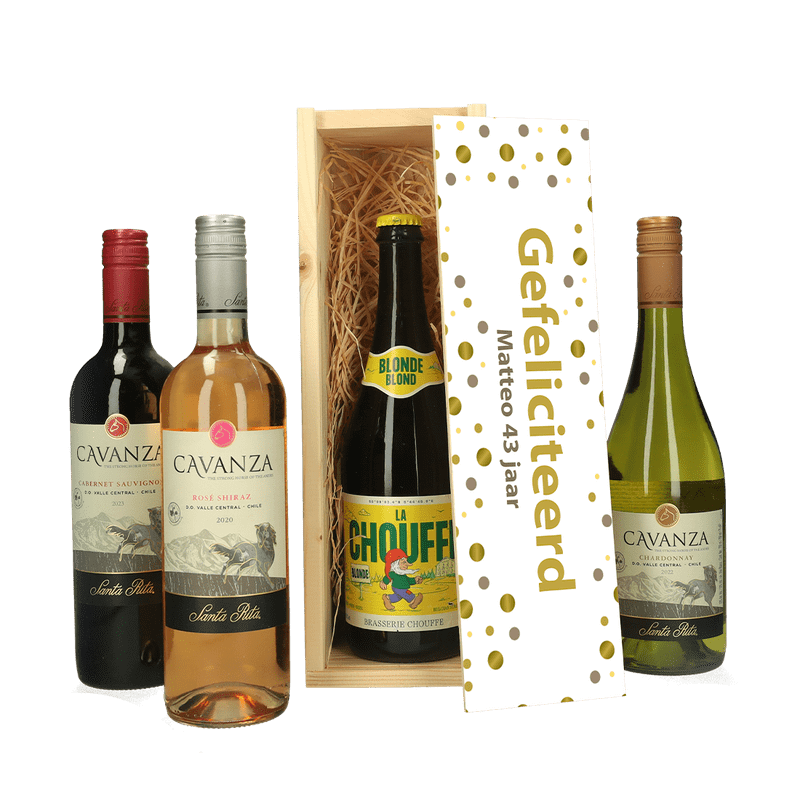 Bier- of wijnkist bedrukken