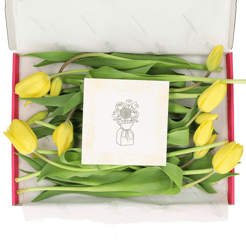 Verse gele brievenbustulpen