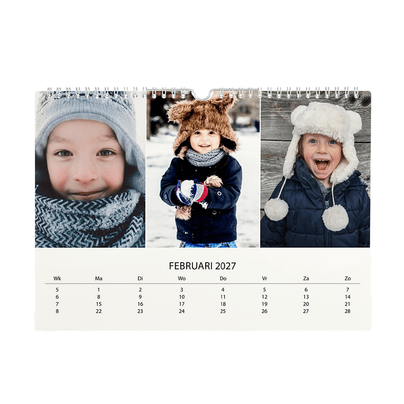 Gepersonaliseerde jaarkalender (liggend)