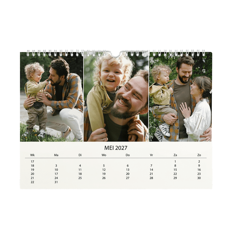 Gepersonaliseerde jaarkalender (liggend)