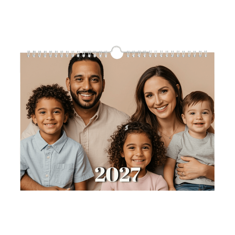 Gepersonaliseerde jaarkalender (liggend)