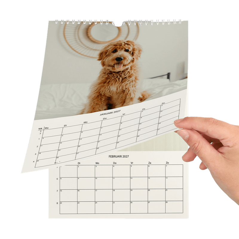 Gepersonaliseerde jaarkalender (staand)