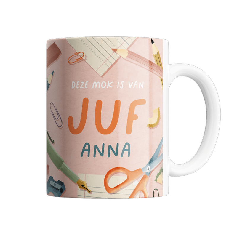 Gepersonaliseerde mok ‘Bedankt juf/meester