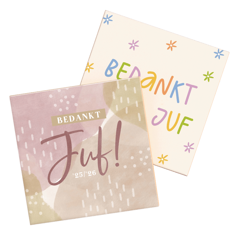 Bedankt juf/meester tegeltje (15x15)